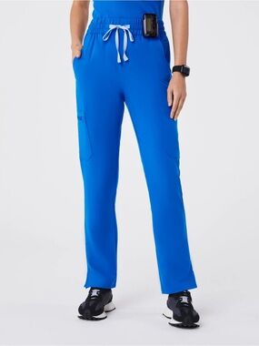 Figs High Waisted Dowa Scrub Pants Royal Blue Women’s Size X-Small Tall